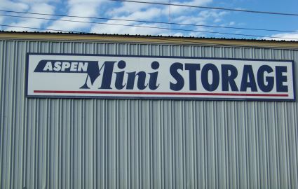 Storage Facility Sign at Aspen Mini Storage